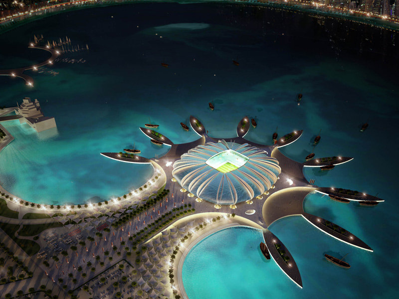 Illustration for article titled The Grim Secret Behind Qatar's Lavish New Stadiums: Human Rights Abuse